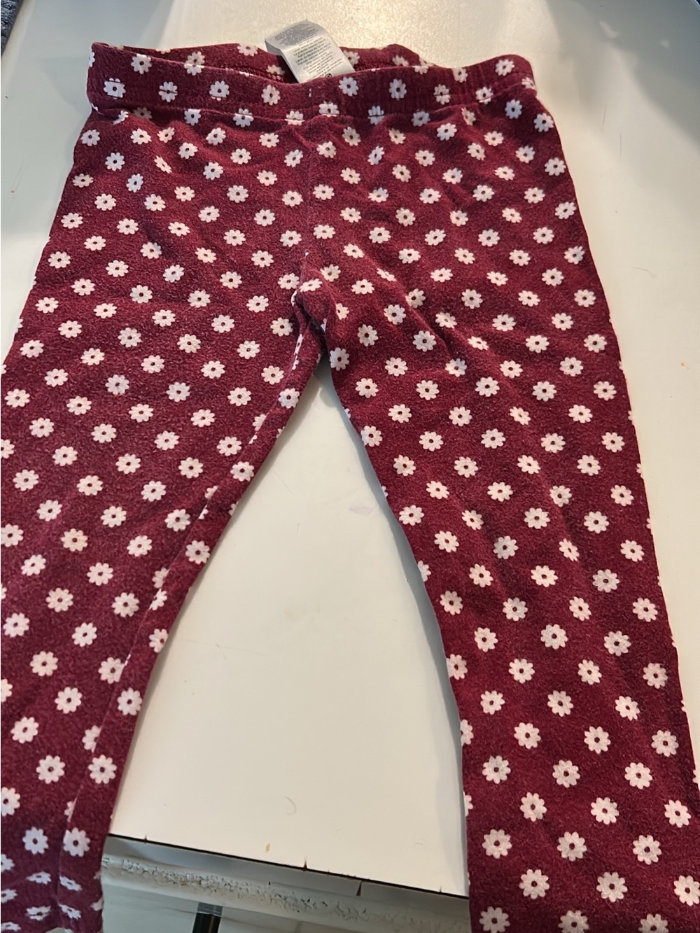 Kids Floral Maroon Leggings